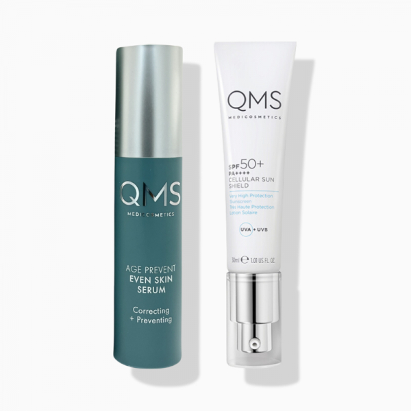 QMS Pflege-Duo Even Skin Serum & Cellular Sun Shield SPF 50